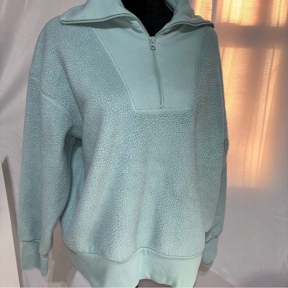 2/$30 A New Day Women's Sherpa Quarter Zip Sweatshirt Size L